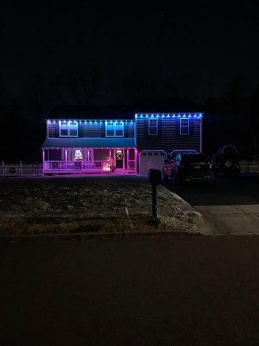 Christmas Lighting Installation for Deck the Halls in Bristol, CT