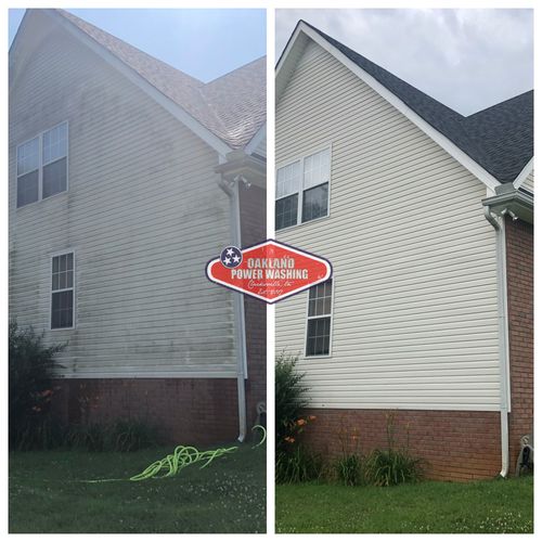 House and Roof Softwash for Oakland Power Washing in Clarksville, TN