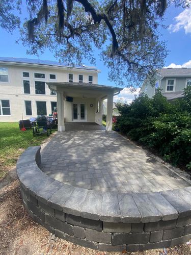 Paver Installation for Fafa's Omega Brick Pavers in Lakeland, FL