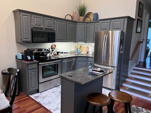 Cabinet Painting for Caruso Painting in West Springfield, MA