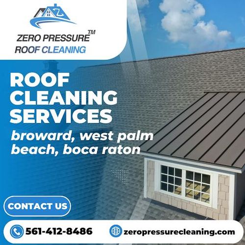 Exterior Cleaning for Zero Pressure Roof Cleaning INC in West Palm Beach, FL