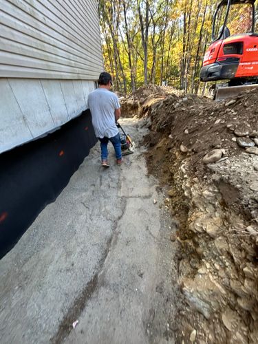 New Concrete Foundation Construction for Graham & Schriner Construction in Hinsdale, NH