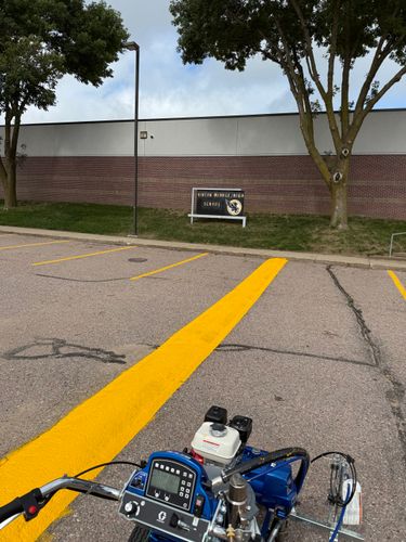 Line Striping for Midwest Line Striping LLC in Spirit Lake, IA