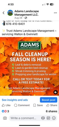  for Adams Landscape Management Group LLC. in Loganville, GA