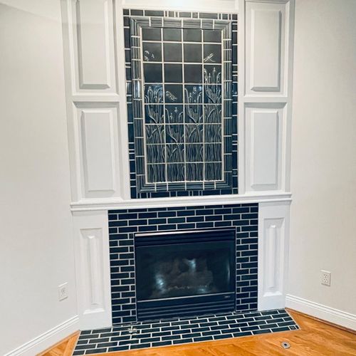 Fireplace makeover for Cincinnati Custom Remodel LLC in Cincinnati, OH