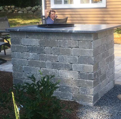 Retaining Wall Construction for RI Outdoor Living  in Charlestown, Rhode Island