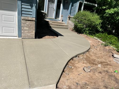 Concrete Sidewalks for Johnsons Custom Creations in Milaca, MN