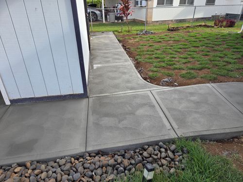 Driveway Construction for C&O Masonry Contractor in Waianae, HI