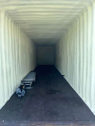 Spray Foam shipping container for CTE Roofing and Insulation in Dublin, GA