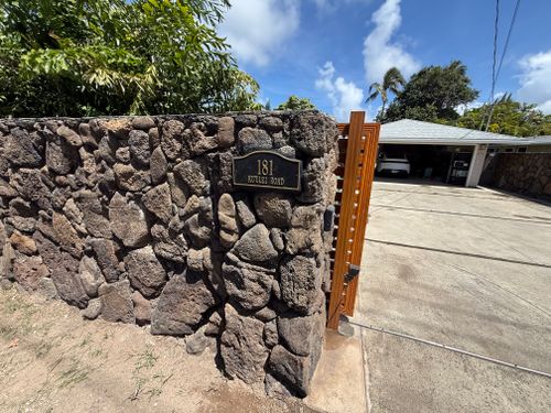 Rock Wall Installation for Maka’s Akamai Masonry LLC in Kaneohe, HI