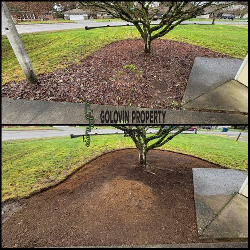 Mulch Installation for Golovin Property Services LLC in Marysville, WA