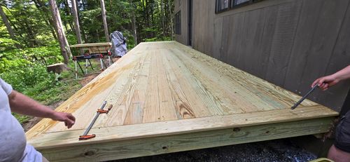 Deck and Patio Installation for AA Family Construction in Lebanon, NH