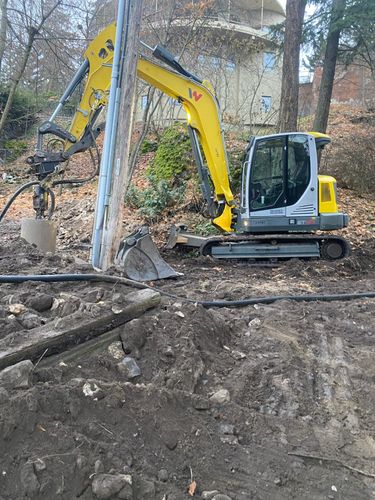 Pole Hole Rock Drilling for Arthur Construction in Deer Park, WA