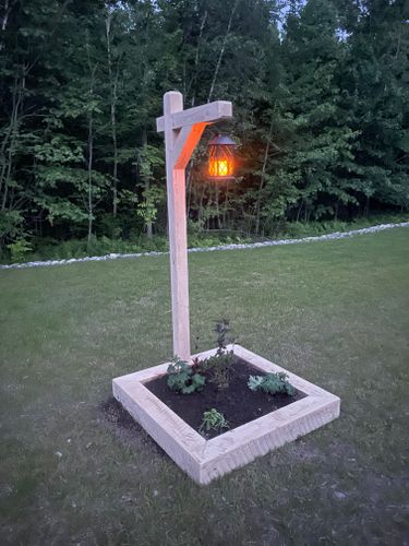 Custom Timber Furniture & Flower Boxes for McKenna General Contracting in Readfield, ME