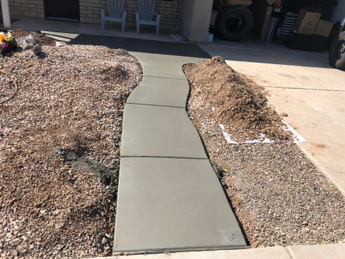Sidewalk Installation for Gaitan Custom Concrete in Gilbert, AZ