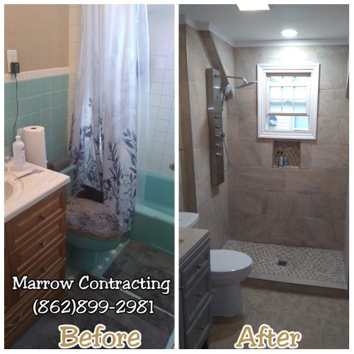 Bathroom Renovation for Marrow Contracting & Flooring LLC in Morristown, NJ