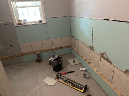 Bathroom Renovation for Jones Construction & Flooring in Bogata, TX