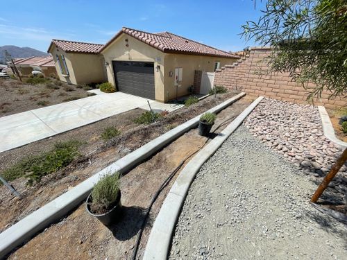 Concrete Edging for Aidan Jade Landscaping in Riverside County, CA