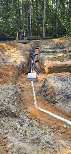 Septic Installation for C.A. Sherry Land Improvement, LLC. in Louisa, VA