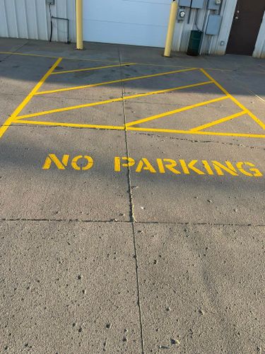 Line Striping for Midwest Line Striping LLC in Spirit Lake, IA