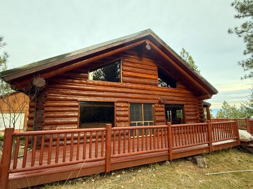 Log replacement and repair. for Wild West Log home specialists in Corvallis, MT