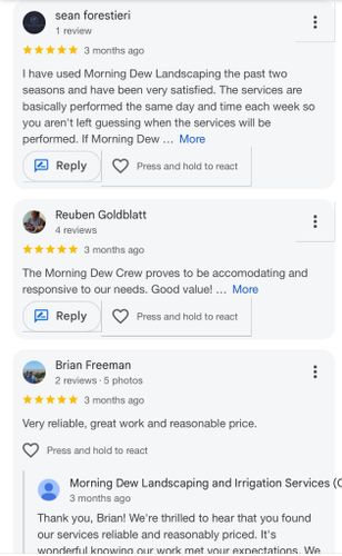 Lawn Maintenance for Morning Dew Landscaping Services in  Marlboro, NY