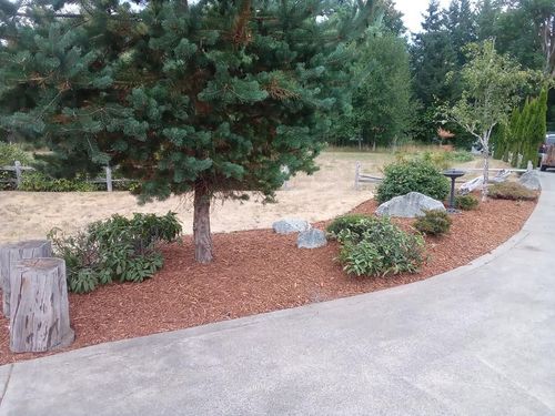 Mulch Installation for WorkHorse Landscaping, LLC in Seabeck, WA