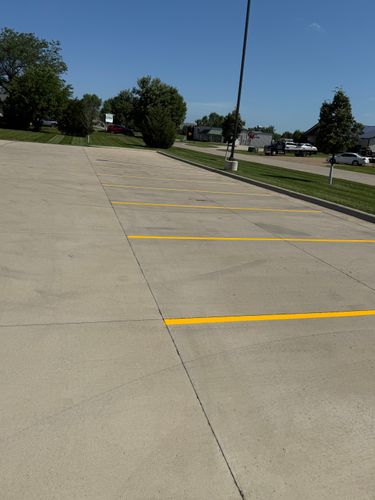 Line Striping for Midwest Line Striping LLC in Spirit Lake, IA