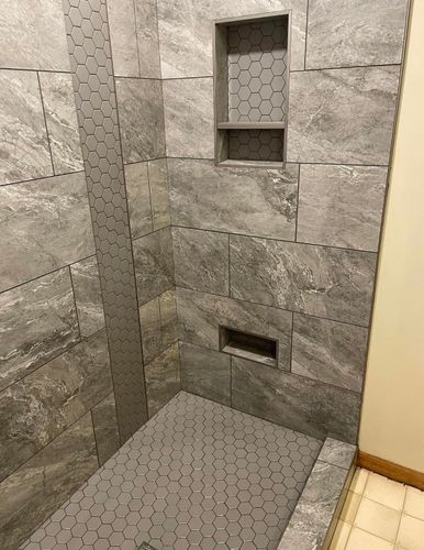 Custom Tile Showers for B4 Construction LLC in Cookville, TN