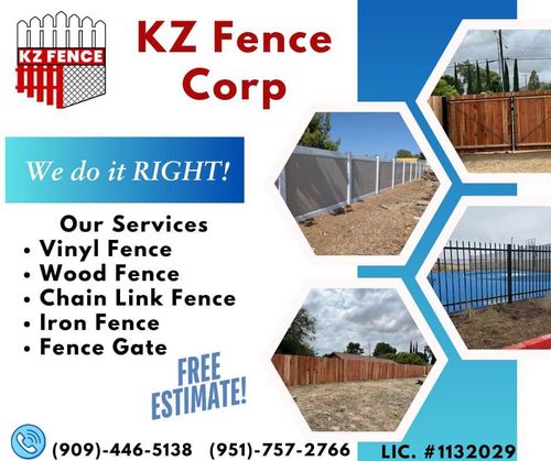  for KZ FENCE CORP in Beaumont, CA