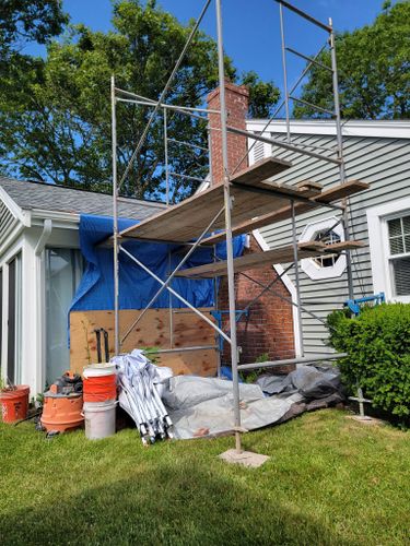 Chimner Rebuild for GPG Masonry in Sandwich, MA