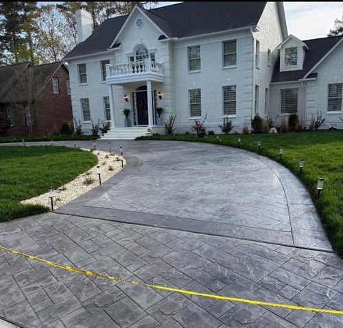 Stamped Concrete Installation for Concrete Cowboyz in Greenville, NC
