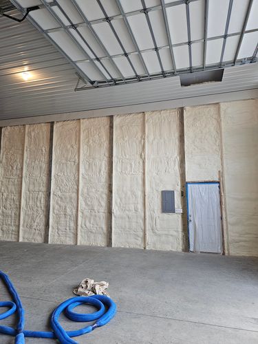 Spray foam insulation for Blue Mountain Construction in Roundup, MT