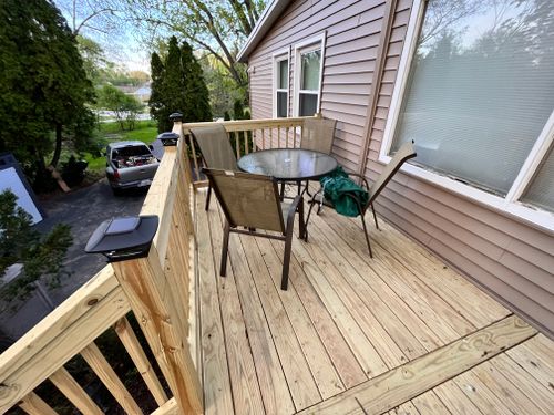 Deck Installation and Staining for DG Stone & Landscaping Designs in DuPage County, Illinois