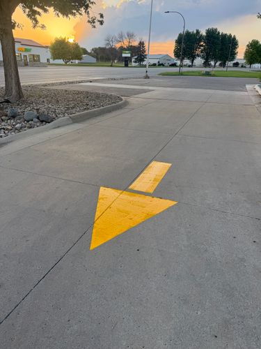 Line Striping for Midwest Line Striping LLC in Spirit Lake, IA