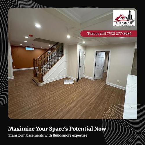 Basement Finishing for Buildsmore Contracting Inc in East Windsor Township, NJ