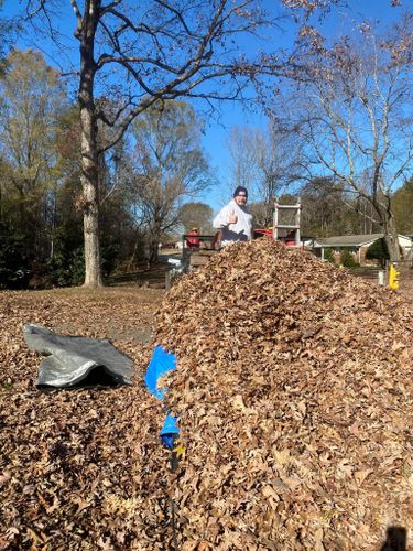 Leaf Clean Up for America's Top Pick Lawn & Landscaping in Gastonia, NC