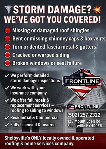 Roofing Repairs for Frontline Roofing & Home Services in Shelbyville, KY