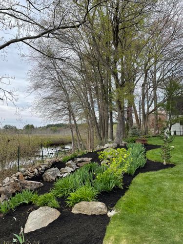 Mulch Installation for Z. Hastings Landscape Construction in Templeton, MA