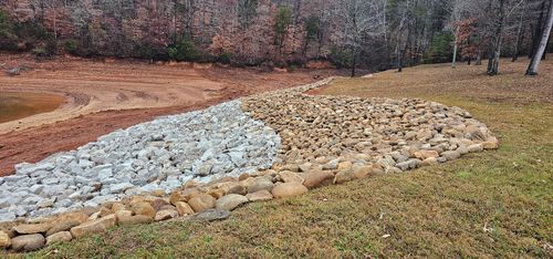 Rip Rap for Restoration Shoreline Norris Lake Rip Rap in Norris Lake, TN