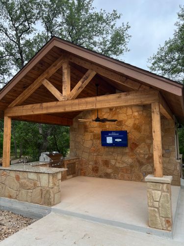 Outdoor Living Spaces for ABEL Custom Build & Design, LLC. in New Braunfels, TX