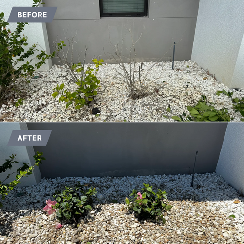 Mulch and rocks installation for BH Lawn and Landscape in Fort Myers, FL