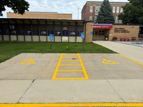 Line Striping for Midwest Line Striping LLC in Spirit Lake, IA