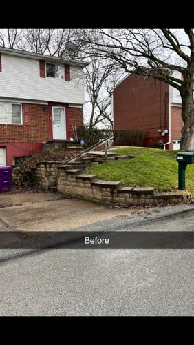 Retaining Wall Construction for Bakey's Concrete and Excavating in Pittsburgh, PA