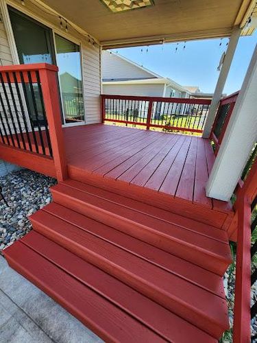 Deck staining for Goodside Painting and Handyman Service in Norwalk, IA