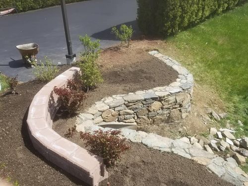 Granite Steps and Granite Walls for Reyky Landscaping & Masonry LLC in Providence,  RI