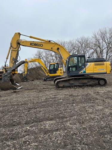 Demolition and excavation for Legge Farms and Drainage in Garner, IA