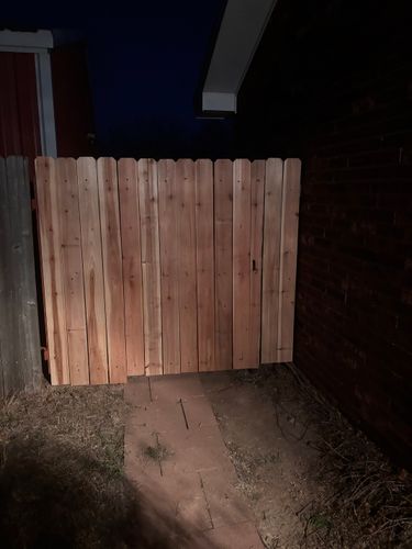 Fence repair and installation for Marple Services in Amarillo, TX