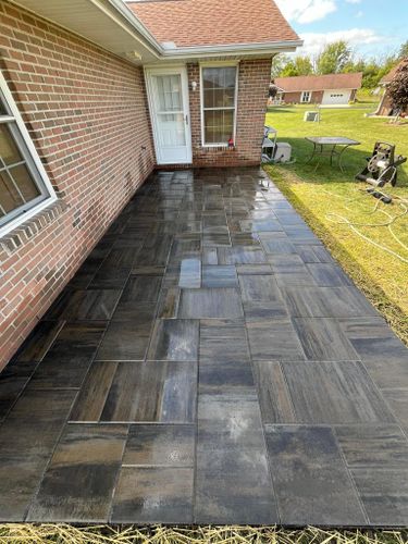 Paver Patio Design & Construction for Higgins landscaping LLC in West Jefferson, OH