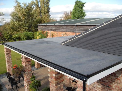Flat Roof Gutters for Jays Roofing and Construction in Toledo, Ohio